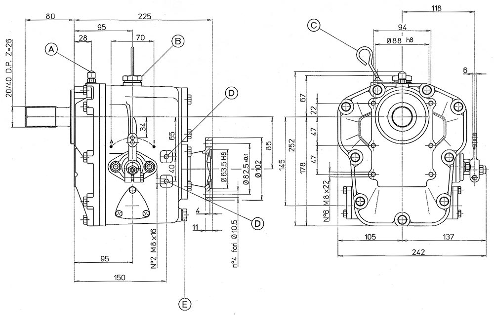 ingombro invertitore technodrive tmc260